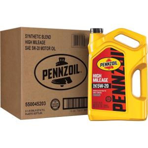 imagePennzoil High Mileage 5W20 Motor Oil 5 Quart 3 Pack5 Quart