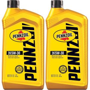 imagePennzoil Motor Oil 5W20 Motor Oil 5 Quart 3 Pack1 Quart Pack of 2
