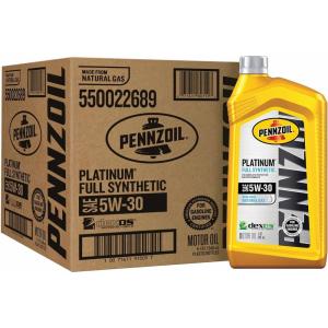 imagePennzoil Platinum Full Synthetic 5W30 Motor Oil 1Quart Case of 6